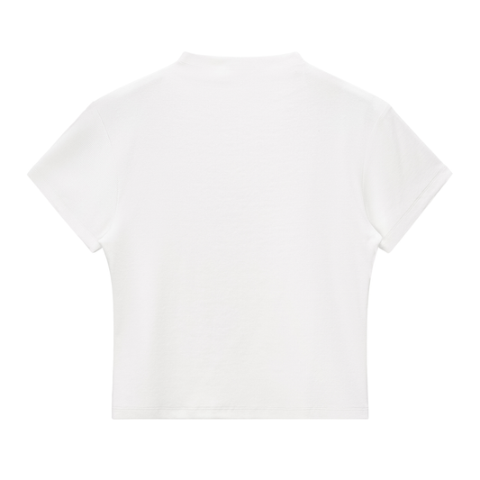Essential GET LOST  Sig Slim Fit Mock Neck Tee
